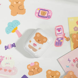 Kawaii Soft Bear Rabbit Decorative Stickers Adhesive Stickers DIY Diary Stationery Stickers Children Gift School Office Supplies (ONLINE ORDER ONLY)