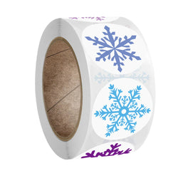 100-500pcs Color Snowflake Merry Christmas Sticker Gift Envelope Sealing Label Decoration Stationery Sticker 2.5cm (ONLINE ORDER ONLY)