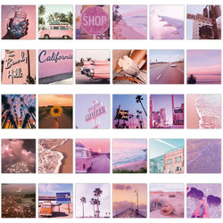10/30/62pcs Pink Landscape Aesthetic California Sunshine Sticker Packs (ONLINE ORDER ONLY)