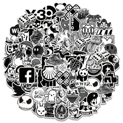 10/30/50/100pcs Cool Fashion Brand Logo Stickers Decals Skateboard Guitar Bike Laptop Motorcycle Luggage Car Waterproof Sticker (ONLINE ORDER ONLY)