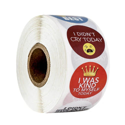 500pcs/roll encourage words Stickers Waterproof funny reward Sticker for Girls Boys Kids Children Gifts "I SHOWED UP" on laptop (ONLINE ORDER ONLY)