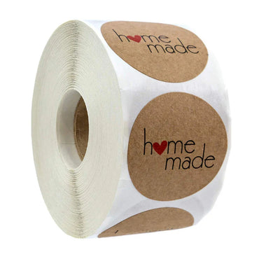 100-500pcs Kraft Paper Homemade With Love Stickers Scrapbooking For Envelope And Package Handmade Seal Labels Sticker Stationery (ONLINE ORDER ONLY)