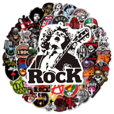 10/30/50/104PCS Rock Band Music Singer Punk Graffiti Stickers Guitar Skateboard Laptop Phone Luggage Car Motorcycle Cool Sticker (Online Order Only)
