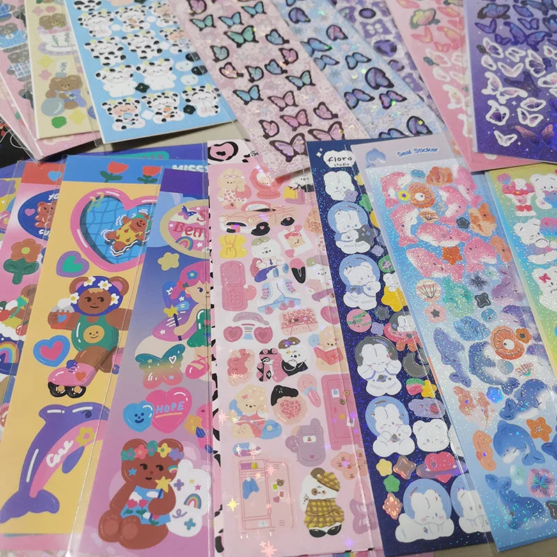 3pcs/5pcs/6pcs Full Set Series Cute Korean idol card Decorative Stickers DIY Scrapbooking Diary Album Sticker Stationery (ONLINE ORDER ONLY)