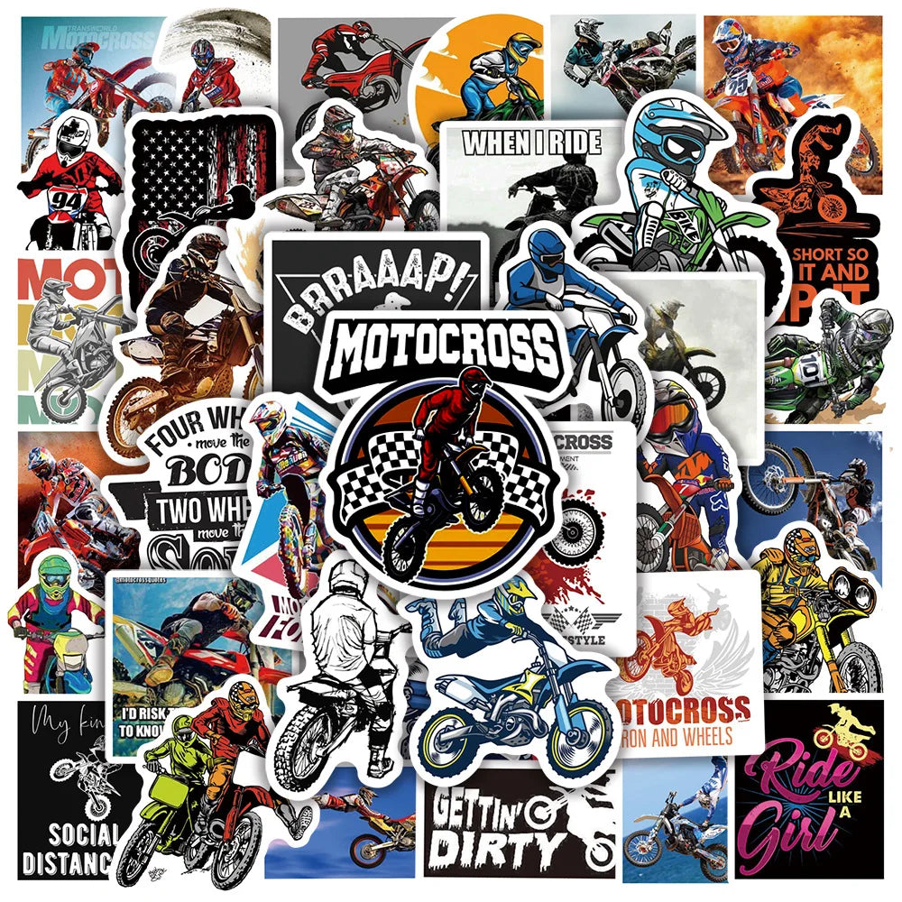 Mountain Motorcycle Stickers: Waterproof Decals for Car, Helmet, Laptop, Guitar, Luggage, Bike, Skateboard - 10/30/50pcs (Online Order Only)
