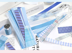 45Pcs/lot Retro Lattice wave point long stickers Scrapbooking Decorative Sticker DIY Diary Album Stick Label Kawaii Stationery (ONLINE ORDER ONLY)