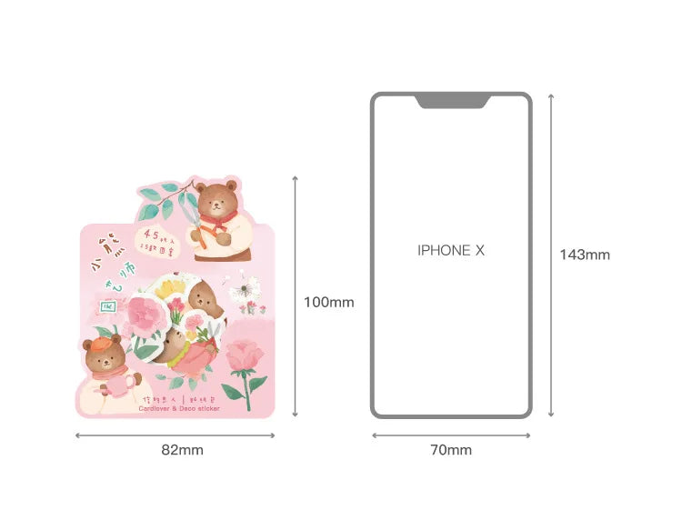 45pcs/lot Nimo's garden Series Stickers Scrapbooking Decorative Sticker DIY Diary Album Stick Label Kawaii Stationery (ONLINE ORDER ONLY)