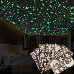 Glow in the Dark 3D Stars Moon Wall Stickers for Kids Room Decor (ONLINE ORDER ONLY)
