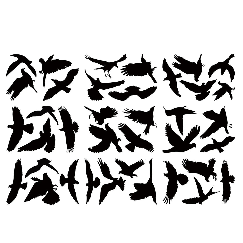 Anti-Collision Sticker Black Bird Glass Windows Stickers Static Electricity Removable Windows DIY Wall Decals Home Decoration (ONLINE ORDER ONLY)