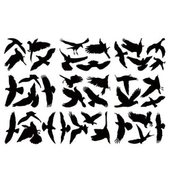 Anti-Collision Sticker Black Bird Glass Windows Stickers Static Electricity Removable Windows DIY Wall Decals Home Decoration (ONLINE ORDER ONLY)
