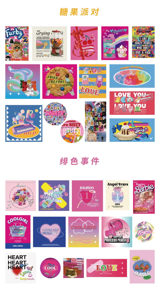 45Pcs/lot Neon Light Garden Series Laser Stickers Girl Scrapbooking Stick Label Diary Album Sticker Personalized Stationery Gift (Online Order Only)