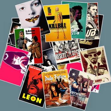25pcs Classic Movie stickers For Luggage Laptop Art Painting Kill Bill Pulp Fiction Poster Stickers waterproof skateboard toy (Online Order Only)