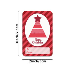 250pcs/roll Colored Christmas Stamp Design Kraft Seal Sticker Kraft Paper Material Stick DIY Multifunction Gift Sticker (ONLINE ORDER ONLY)