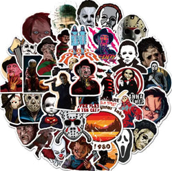 10/30/50pcs   Halloween Themed Horror Characters  Graffiti Waterproof Skateboard Travel Suitcase Phone Laptop Luggage Stickers (Online Order Only)
