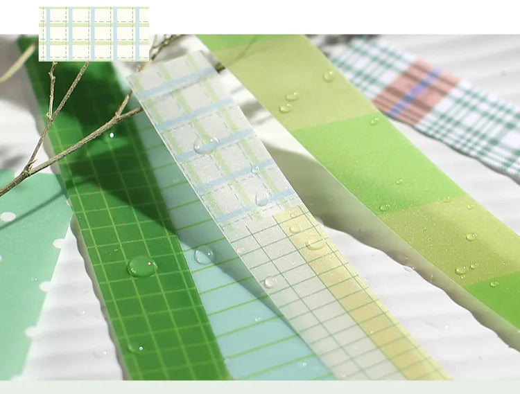 45Pcs/lot Retro Lattice wave point long stickers Scrapbooking Decorative Sticker DIY Diary Album Stick Label Kawaii Stationery (ONLINE ORDER ONLY)