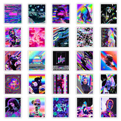 10/30/50PCS Cartoon Psychedelic Art Aesthetic Stickers Graffiti Decals Skateboard Laptop Phone Bike Car Cool Toy Sticker for Kid (ONLINE ORDER ONLY)