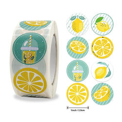 Yellow Lemon Sticker 500 Pcs/roll For Kids Reward Sticker Fruit LabelsThank You Sticker Kids Toys (ONLINE ORDER ONLY)
