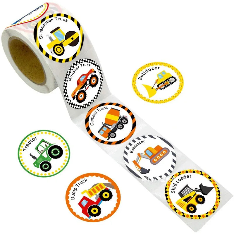 100-500PCS Car Children's Toy Gift Reward Sticker Office Stationery Decoration Label Birthday Party Gift Sealing Sticker (Online Order Only)