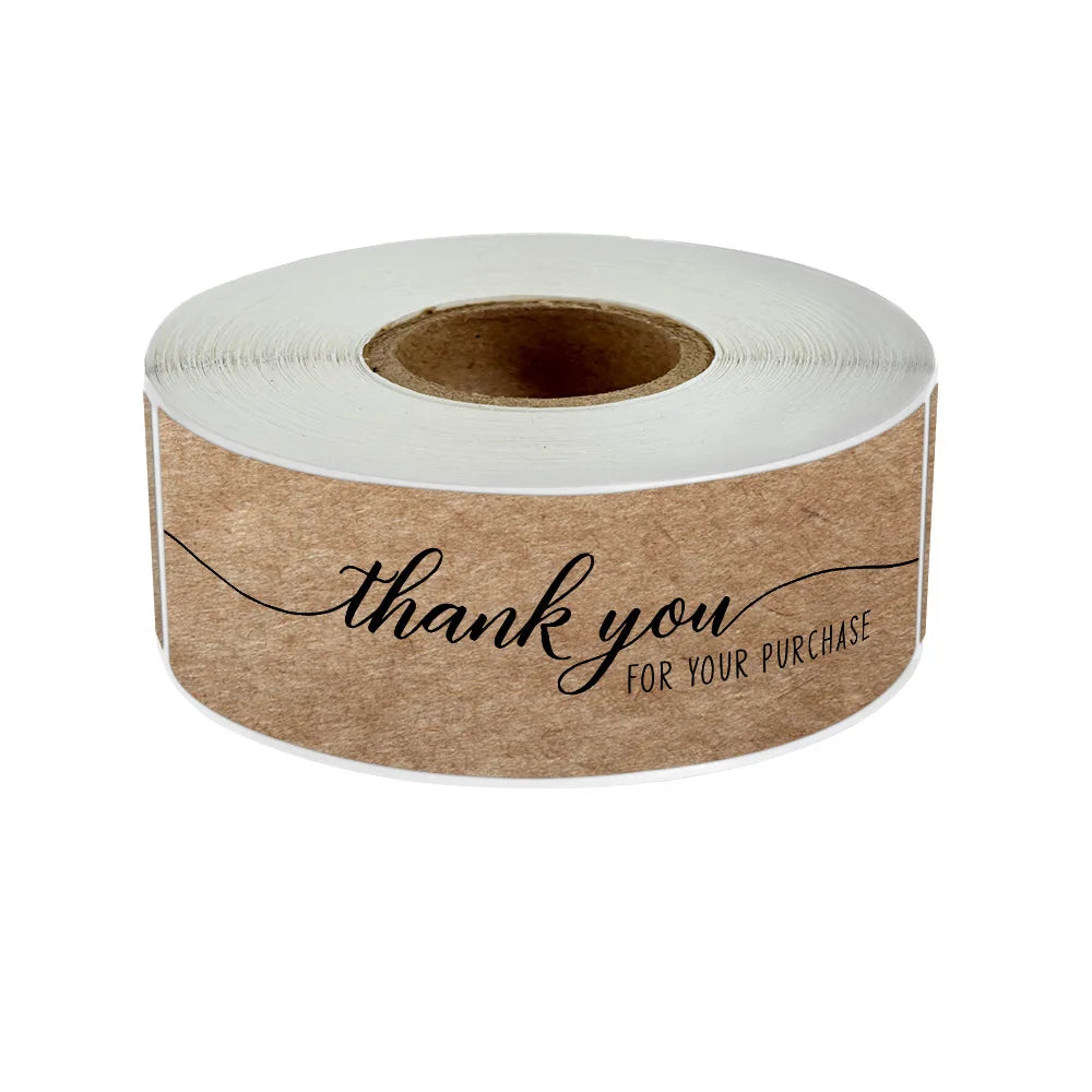 120pcs/roll Merry Christmas Stickers Cute Santa Claus Xmas Tree Thank You Labels For Gift Box Present Sealing Package Decoration (Online Order Only)