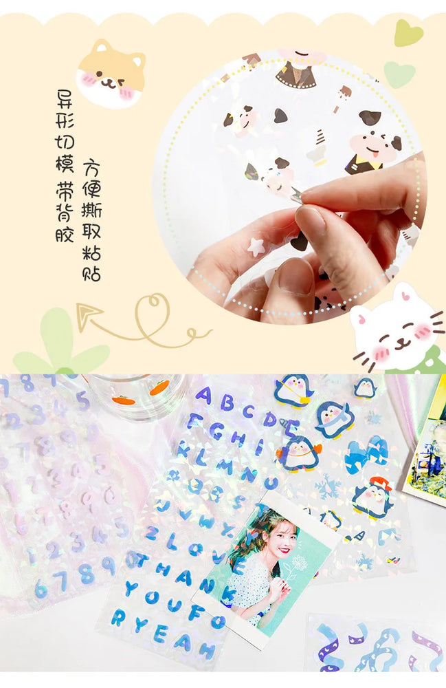 4 Sheets Star Cruise Series Sticker Cute Animals Scrapbooking Decorative Sticker DIY Diary Album Stick Label Kawaii Stationery (ONLINE ORDER ONLY)