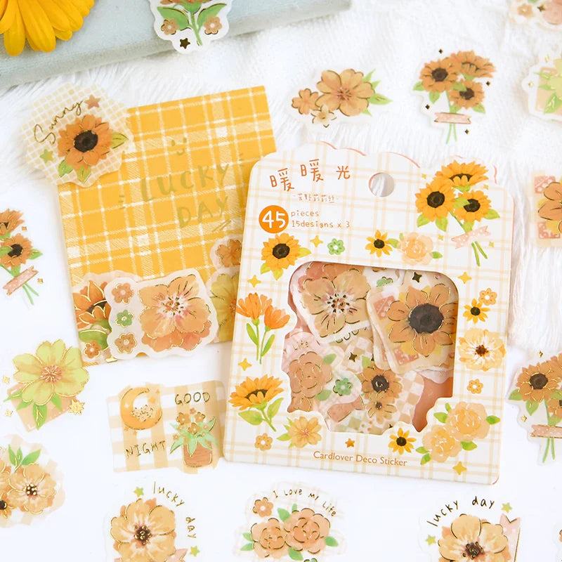 45pcs/lot Garden Story Series Stickers Scrapbooking Decorative Sticker DIY Diary Album Stick Label School Stationery Gift (ONLINE ORDER ONLY)