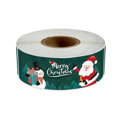 120pcs/roll Red Green Merry Christmas Santa Claus Labels Stickers for Gift Package Card Envelope Wrapping Party Small Business (ONLINE ORDER ONLY)