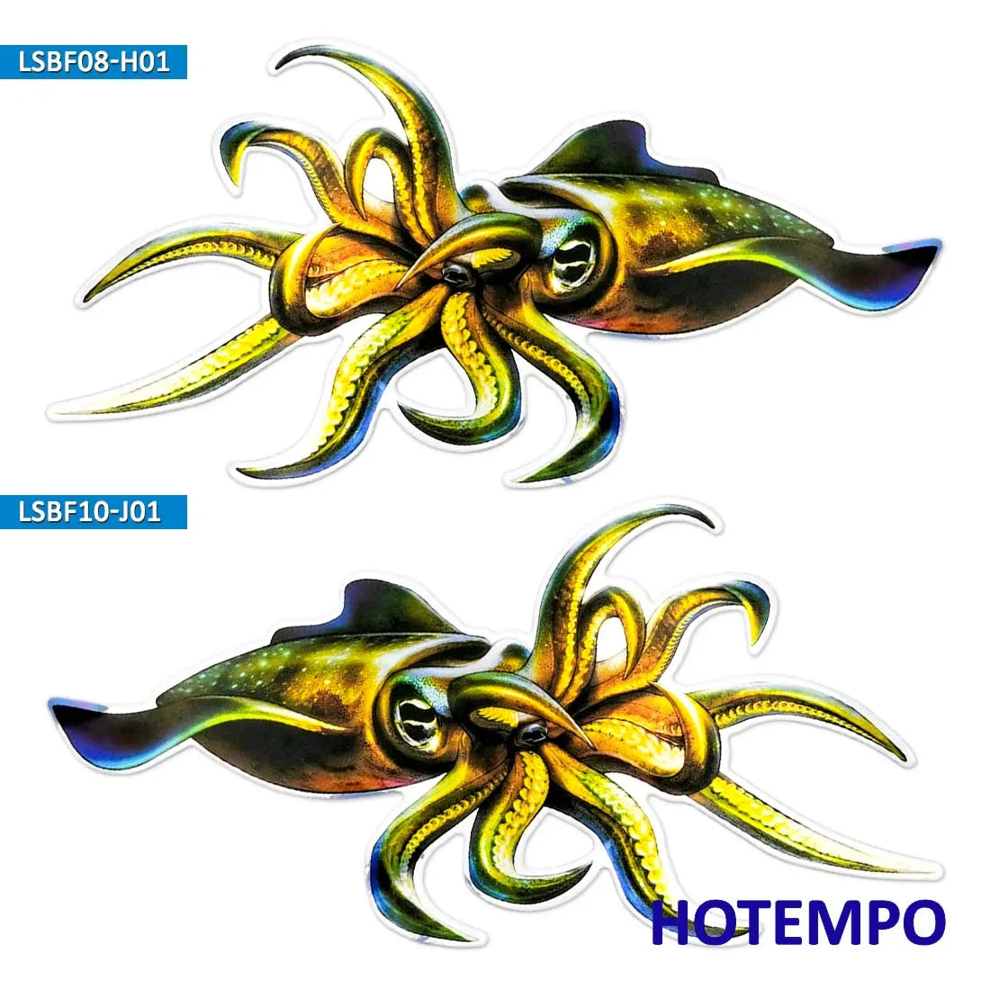 20cm Laser Style Big Size Fish Giant Squid Architeuthis Dux Laptop Motorcycle Boat Car Stickers for Fisherman Waterproof Sticker (ONLINE ORDER ONLY)