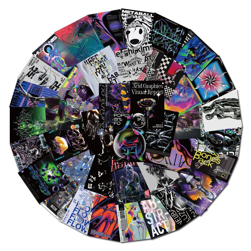 Acid Graphics Psychedelic Music Band Stickers for Skateboard, Laptop, Guitar, Car, Motorcycle, Kid Toy (ONLINE ORDER ONLY)