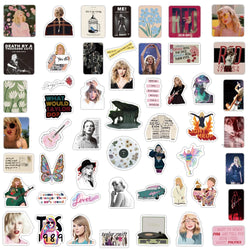 10/30/50PCS Alison Swift Taylor Stickers Folk Song Album Laptop Guitar Skateboard Phone Decals Cartoon Singer Stickers Kid Toy (ONLINE ORDER ONLY)