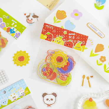 30Pcs/lot Flower Small World Series Stickers Scrapbooking Decorative Sticker DIY Diary Album Stick Label Kawaii Stationery (ONLINE ORDER ONLY)