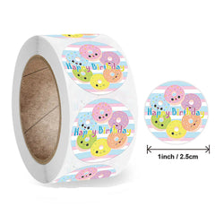 100-500pcs Happy Birthday stickers Gift packaging Sealing Label DIY Party decoration Self-adhestive Handmade Stationery Sticker (ONLINE ORDER ONLY)