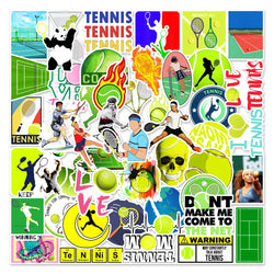 Green Tennis Stickers Set: Fridge, Laptop, Luggage, Skateboard Decals (Online Order Only)