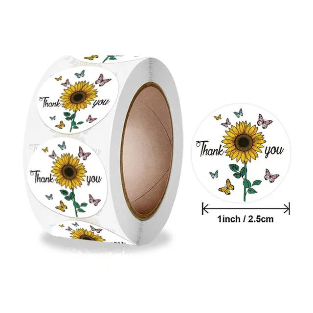 Yellow Lemon Sticker 500 Pcs/roll For Kids Reward Sticker Fruit LabelsThank You Sticker Kids Toys (ONLINE ORDER ONLY)