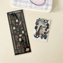Ins Retro Rose Laser Sticker Scrapbooking Decorative Sticker DIY Diary Album Stick Label Korean Kawaii Stationery (ONLINE ORDER ONLY)
