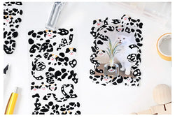 Kawaii Black White Cow Ribbon Stickers DIY Craft Scrapbooking Stick Label  Album Journal Planner Stationery Sticker (ONLINE ORDER ONLY)