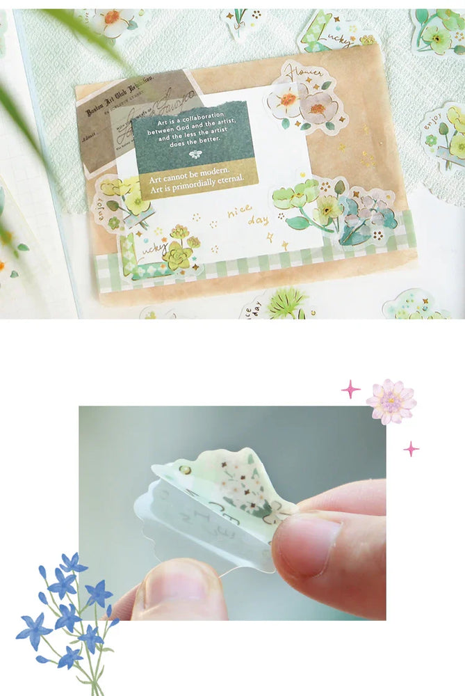 45pcs/lot Garden Story Series Stickers Scrapbooking Decorative Sticker DIY Diary Album Stick Label School Stationery Gift (ONLINE ORDER ONLY)