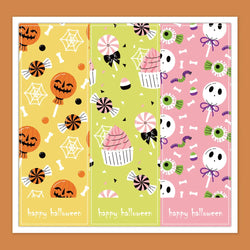 30-60pcs Halloween Stickers Party Pack Pumpkin Bat Ghost Skull Specter Spider Web Stickers for Halloween Party Decorations 3*9cm (ONLINE ORDER ONLY)