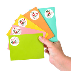 2020 New Christmas Stickers 100-500pcs Christmas Tags/Happy Holidays with 6 snowmen Sticker label (ONLINE ORDER ONLY)