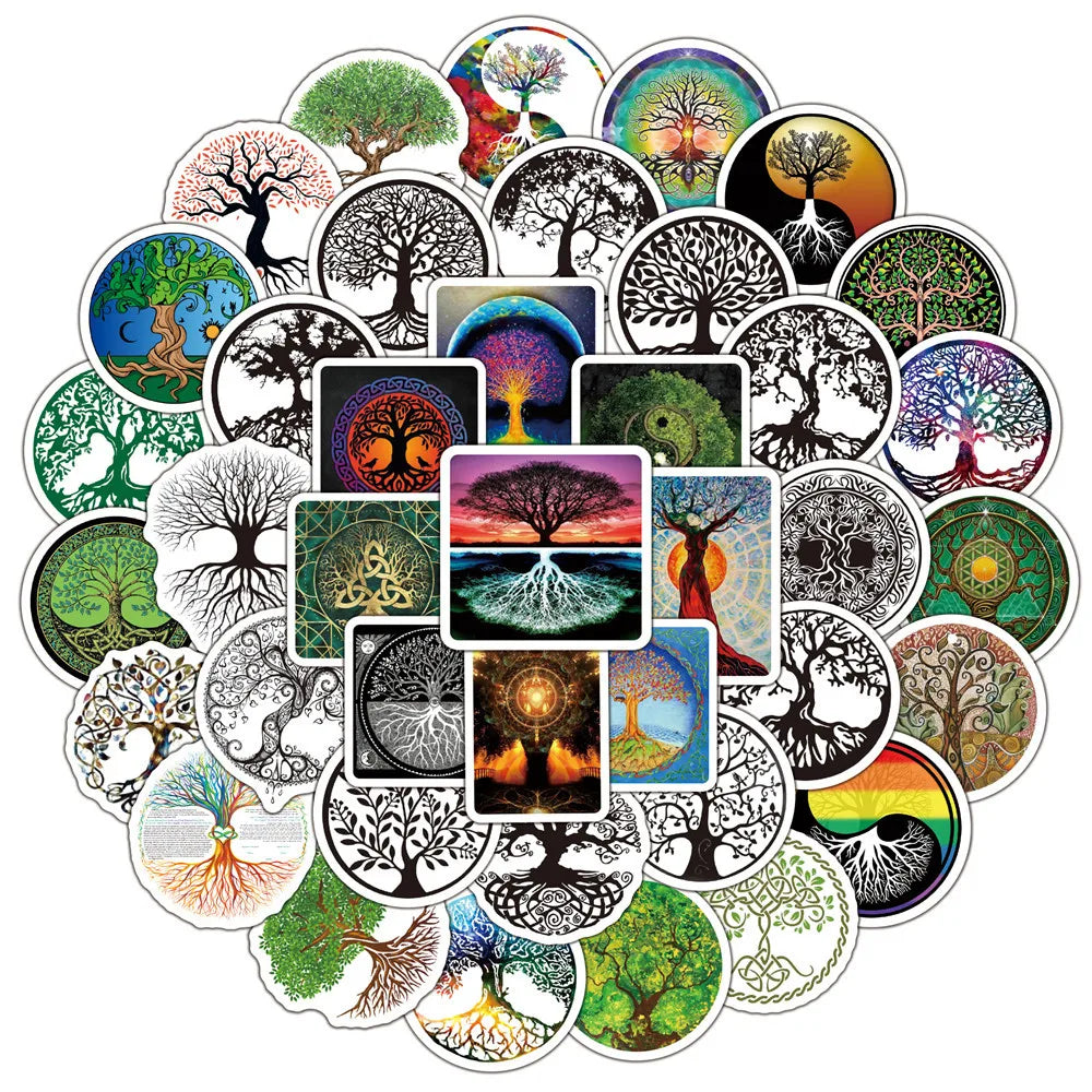 Miracle Tree of Life Stickers: Waterproof Guitar Car Bike Luggage Phone Decals (10/30/50PCS) (ONLINE ORDER ONLY)