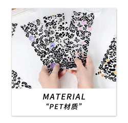 Kawaii Black White Cow Ribbon Stickers DIY Craft Scrapbooking Stick Label  Album Journal Planner Stationery Sticker (ONLINE ORDER ONLY)