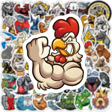 10/30/50PCS Cool Animal Stickers Car Motorcycle Travel Luggage Phone Guitar Fridge Laptop Waterproof Graffiti Sticker Kid Toys (ONLINE ORDER ONLY)