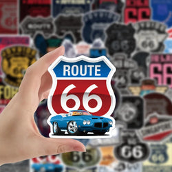 10/30/50PCS Route 66 the Main Street of America Sticker Packs (ONLINE ORDER ONLY)