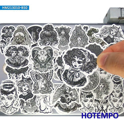 50Pieces Gothic Stickers Dark Fantasy Fairy Witch Cthulhu Totem for Phone Luggage Skateboard Car Bike Motorcycle Laptop Sticker (ONLINE ORDER ONLY)