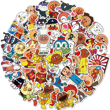 Anpanman Cartoon Stickers 10/30/50pcs Waterproof Decals for Kids - Suitcase, Skateboard, Laptop, Phone, Car (ONLINE ORDER ONLY)