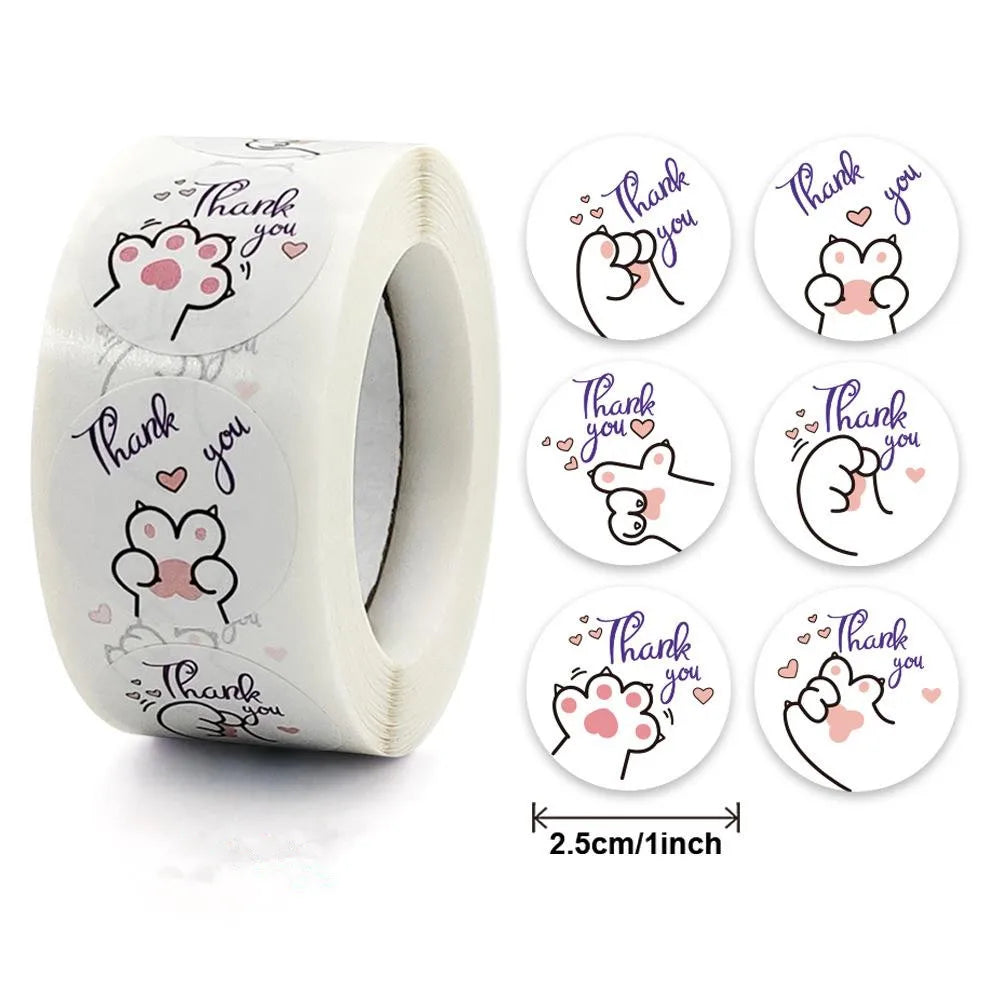 500 Pcs Reward Stickers Motivational Stickers Roll For Kids For School Reward Students Teachers Cute Animals Stickers Labels (Online Order Only)