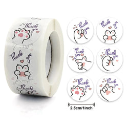 500 Pcs Reward Stickers Motivational Stickers Roll For Kids For School Reward Students Teachers Cute Animals Stickers Labels (Online Order Only)