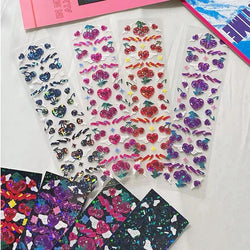 Korean Ins Cherry Laser Sticker Scrapbooking Decorative Sticker DIY Diary Album Stick Label Kawaii Stationery (ONLINE ORDER ONLY)