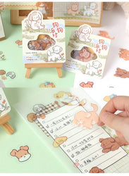 45pcs/pack Cute Flower Ribbon Decorative Stationery Stickers kawaii dog Scrapbooking DIY Diary Album Stick Lable (Online Order Only)