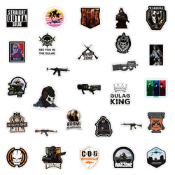 10/30/50PCS Cool Game COD Call of Duty Stickers Skateboard Guitar Car DIY Laptop Motorcycle Phone Bike Graffiti Sticker Kid Toy (ONLINE ORDER ONLY)