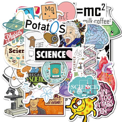 Science Lab Stickers Waterproof Decals for Students - 10/30/50PCS (Online Order Only)